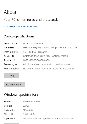 Fresh Condition Used Desktop Computer